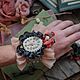 Браслет-манжета " Цветочные часы". Браслет-манжета. Elena. Ярмарка Мастеров.  Фото №10