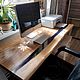 Рабочий стол река из слэбов дуба. Столы. BRUTAL-WOOD. Интернет-магазин Ярмарка Мастеров.  Фото №2
