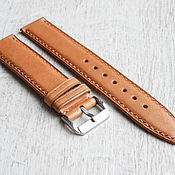 Украшения handmade. Livemaster - original item Stitched Leather Watch Strap 20mm. Handmade.