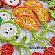Applications fruits vegetables knitted. Embroidery accessories. Natalie crochet flowers. My Livemaster. Фото №4