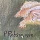 Заказать Винтаж: Масло на холсте на подрамнике  с подписью художника R.Robson,1990г,. Винтаж, куклы , картины /dolls&paintings. Ярмарка Мастеров. . Картины винтажные Фото №3