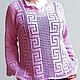 Fillet crochet jumper Openwork labyrinths. Shirts-nets. talking-sweater. Online shopping on My Livemaster.  Фото №2