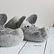 'Symbol of the year' felted men's Slippers, Slippers, St. Petersburg,  Фото №1