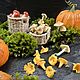 Polymer clay mushrooms in a wicker basket mini food for dolls. Miniature plants and flowers. kotomka-nv. Online shopping on My Livemaster.  Фото №2