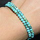 Women's bracelet made of natural turquoise, Bead bracelet, Moscow,  Фото №1