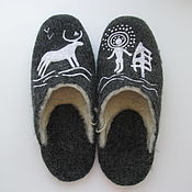 Обувь ручной работы handmade. Livemaster - original item Men`s felt Slippers made of Merino wool prevention. Handmade.