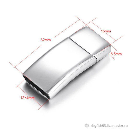 4951 Замок 12х4мм слайдер магнит полировка хирургическая