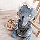 Ниночка) тедди мишка джинса синий хлопок teddy. Мишки Тедди. Sava Dama. Ярмарка Мастеров.  Фото №4