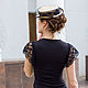 Straw hat-top hat with veil. Hats1. Exclusive HATS. LANA ANISIMOVA.. My Livemaster. Фото №4