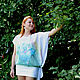Order Author's blouse 'Unusual iris' batik. studiya. Livemaster. . Blouses Фото №3