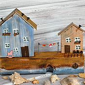 Для дома и интерьера handmade. Livemaster - original item Scandi driftwood wooden houses No. 4. Handmade.