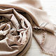 Italian beige-grey tweed stole ' Abundance'. Wraps. Platkoffcom. My Livemaster. Фото №5