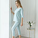 Order Suit 'Active summer' blue, at a super price!!!. Designer clothing Olesya Masyutina. Livemaster. . Tracksuits Фото №3