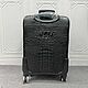 Order Suitcase made of genuine crocodile leather, in black. SHOES&BAGS. Livemaster. . Suitcase Фото №3