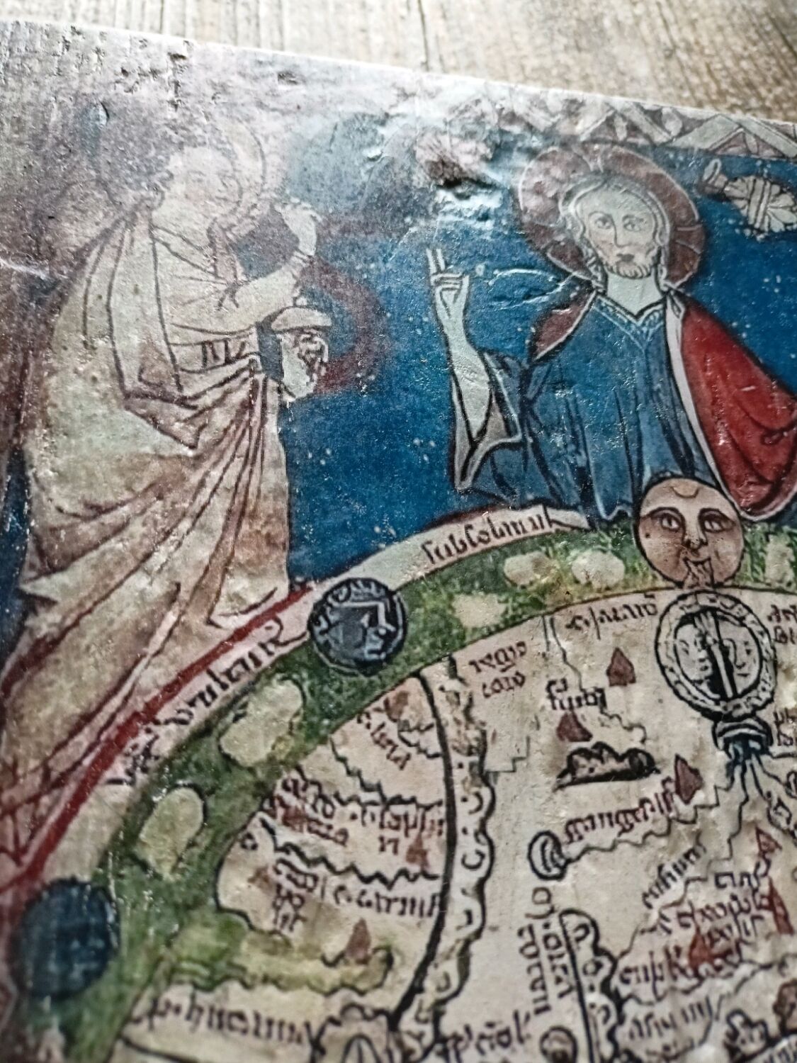 Псаломная карта мира 1250 год. картина на дереве в интернет-магазине ...