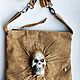 3D cross-body bag 'Skull' made of natural suede. Crossbody bag. newandw. Online shopping on My Livemaster.  Фото №2