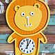 Clock Lion yellow/ginger. Table lamps. MARSA.KIDS. Online shopping on My Livemaster.  Фото №2