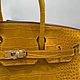 Classic crocodile genuine leather bag in yellow. Classic Bag. SHOES&BAGS. My Livemaster. Фото №6