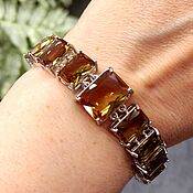 Украшения handmade. Livemaster - original item Diaspore bracelet (sultanite) with rhodium plated silver. Handmade.