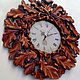 Carved wall clock of Autumn oak tree. Watch. Mikhail (ilmcarver). Online shopping on My Livemaster.  Фото №2