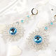 серьги "Снежинки" из бисера и Swarovski. Серьги классические. Merry Poppins. Интернет-магазин Ярмарка Мастеров.  Фото №2