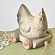 Chicken laying hen on wheels Country Provence Vintage, Figurines, Azov,  Фото №1