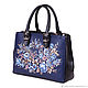 Medium tote bag 'Flower pattern'. Classic Bag. Pelle Volare. Online shopping on My Livemaster.  Фото №2