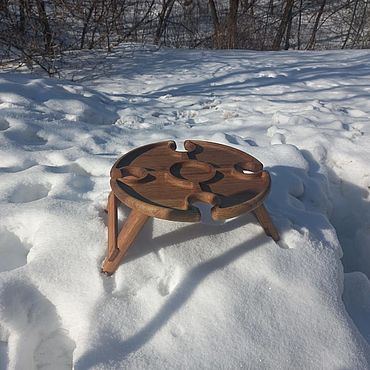 Посуда ручной работы. Ярмарка Мастеров - ручная работа Винный столик складной. Handmade.