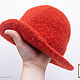 Women's hat with brim made of wool, knitted and felt. Hats1. Knitwear shop Fairy Tale by Irina. My Livemaster. Фото №6