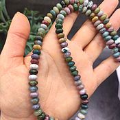 Работы для детей, handmade. Livemaster - original item Beads Natural Indian Jasper Rondeli. Handmade.