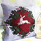 Pillowcase tapestry Decorative Bunny runner. Pillowcases. Knitted cozy. My Livemaster. Фото №4