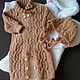 Set the Teddy Bear in chocolate. Baby Clothing Sets. Klubok. Online shopping on My Livemaster.  Фото №2