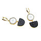 Earrings with quartz and black agate, black and white earrings as a gift. Earrings. Irina Moro. Online shopping on My Livemaster.  Фото №2