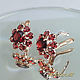 Earrings 'Garnet - circle chamomile' gold 585, garnets. VIDEO. Earrings. MaksimJewelryStudio. My Livemaster. Фото №6