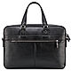 Order Leather business bag' Robert ' (black). Russian leather Guild. Livemaster. . Men\'s bag Фото №3