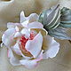 Handmade rose brooch-Buff Beauty brooch fabric flower. Brooches. LIUDMILA SKRYDLOVA (flower glade). Online shopping on My Livemaster.  Фото №2