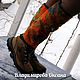 Gaiters felted in any color, knee socks, double-sided. Leg warmers. valenki Vladimirova Oksana. Ярмарка Мастеров.  Фото №5