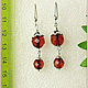 amber. Earrings 'in the snow' amber silver. Earrings. Frollena II. Natural Baltic amber. My Livemaster. Фото №4