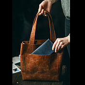Сумки и аксессуары handmade. Livemaster - original item leather womens bag handmade brown. Handmade.