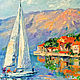 Painting Montenegro Sunset Sun oil painting sea sunset. Pictures. Multicolor Gallery. Online shopping on My Livemaster.  Фото №2