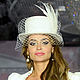 Bridal hat with feathers and veil. 11 cm. Color milk. Hats1. Exclusive HATS. LANA ANISIMOVA.. My Livemaster. Фото №6