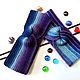 Вязаная повязка (полоска) на голову  Чалма сине-фиолетовая, Повязки, Королев,  Фото №1