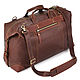 Bolsa de viaje de cuero 'Metrópolis' (textura marrón), Travel bag, St. Petersburg,  Фото №1