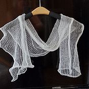 Аксессуары handmade. Livemaster - original item Linen Knitted Scarf. Handmade.