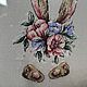 The picture is embroidered with a cross Flower bunny. Pictures. Embroidery by Alena. My Livemaster. Фото №4