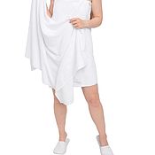 Для дома и интерьера handmade. Livemaster - original item White towels 2 pcs and slippers set. Handmade.