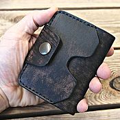 Сумки и аксессуары handmade. Livemaster - original item Men`s wallet with a button, 6 pockets.. Handmade.