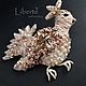 brooches: A bird in shades of beige, Brooches, Riga,  Фото №1