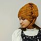 Колпак - трансформер ,,Шафраника". Шапки. ЕЛЕНА ВАУЛИНА. Ярмарка Мастеров.  Фото №6