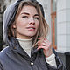 Женский плащ с капюшоном Asphalt PL0226. Плащи. ПУХОВИКИ & ПЛАЩИ (belitskybrand). Интернет-магазин Ярмарка Мастеров.  Фото №2